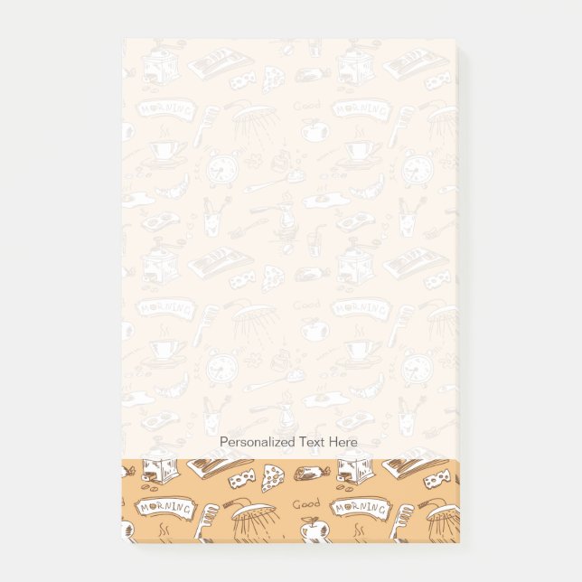 Notas Post-it® Modelo 2 del desayuno (Anverso)