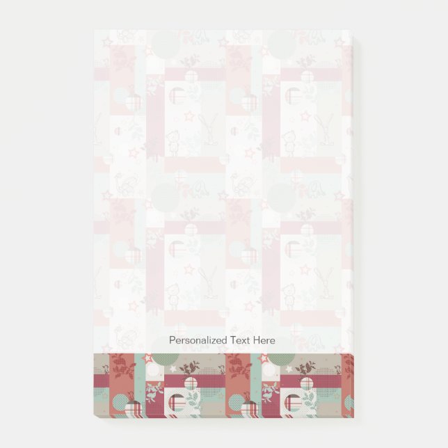 Notas Post-it® Modelo 2 del edredón del bebé (Anverso)