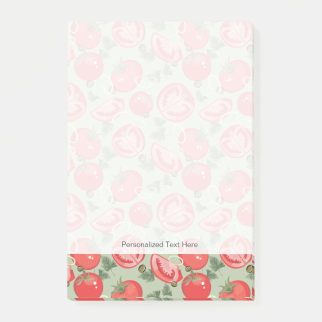 Notas Post-it® Modelo abstracto con el tomate (Anverso)