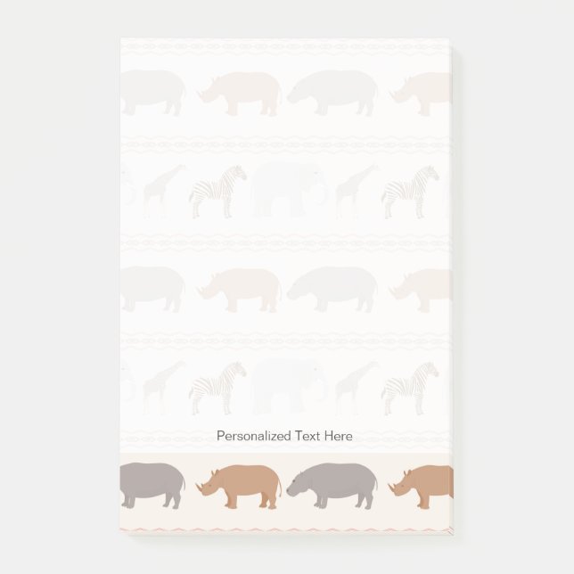Notas Post-it® Modelo africano 1 de los animales (Anverso)
