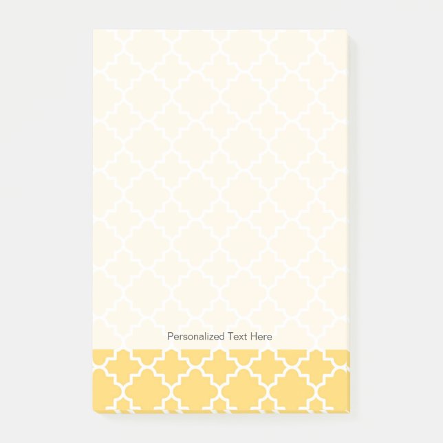 Notas Post-it® Modelo amarillo de Quatrefoil (Anverso)
