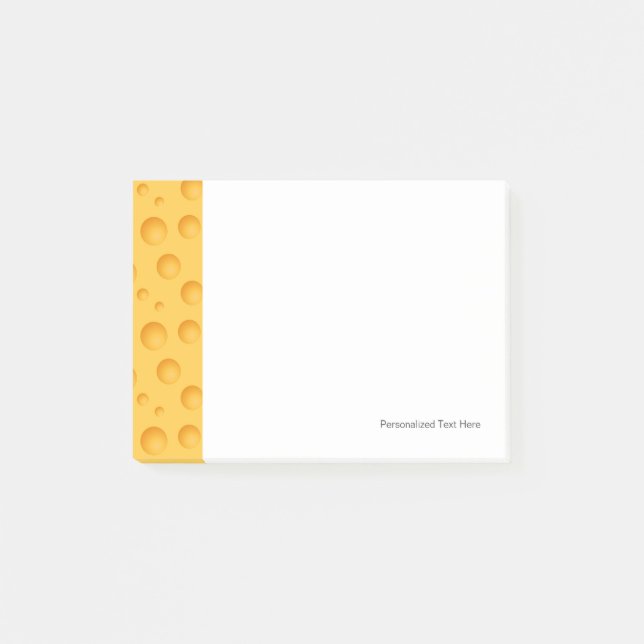 Notas Post-it® Modelo amarillo del queso (Anverso)