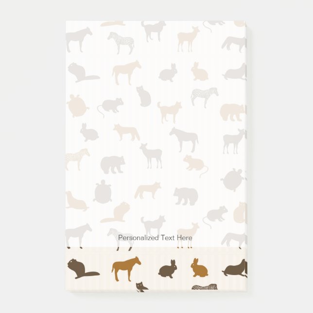 Notas Post-it® Modelo animal 1 (Anverso)
