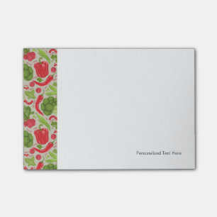 Notas Post-it® Modelo brillante de verduras frescas