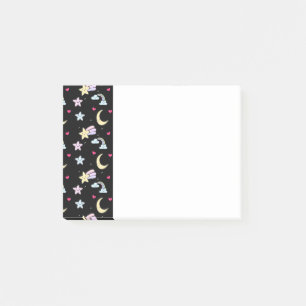 Notas Post-it® Modelo caprichoso de Luna, Estrellas y Nubes en ne