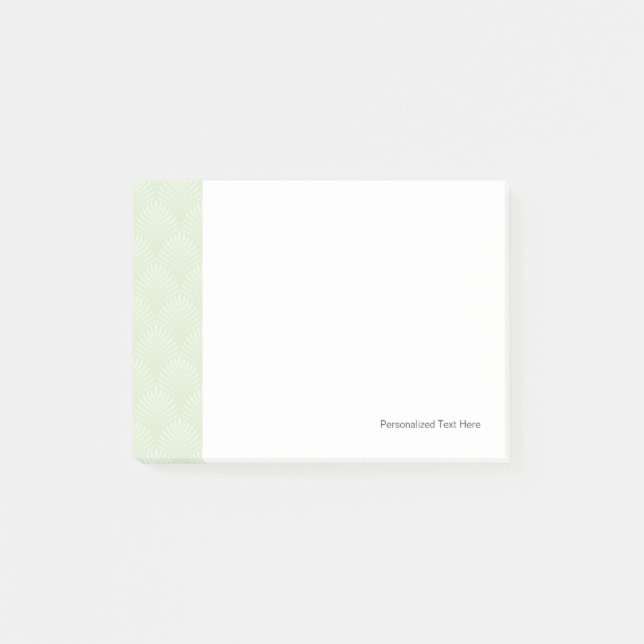 Notas Post-it® Modelo clásico del follaje en blanco y verde (Anverso)
