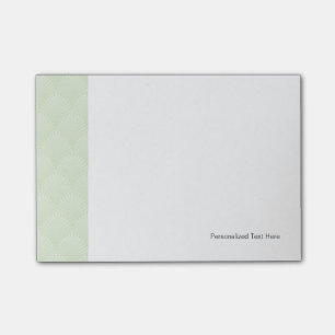 Notas Post-it® Modelo clásico del follaje en blanco y verde