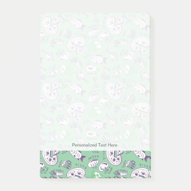 Notas Post-it® Modelo con la comida (Anverso)