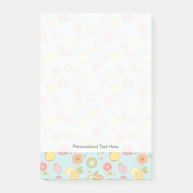 Notas Post-it® Modelo con las frutas y las bayas (Anverso)