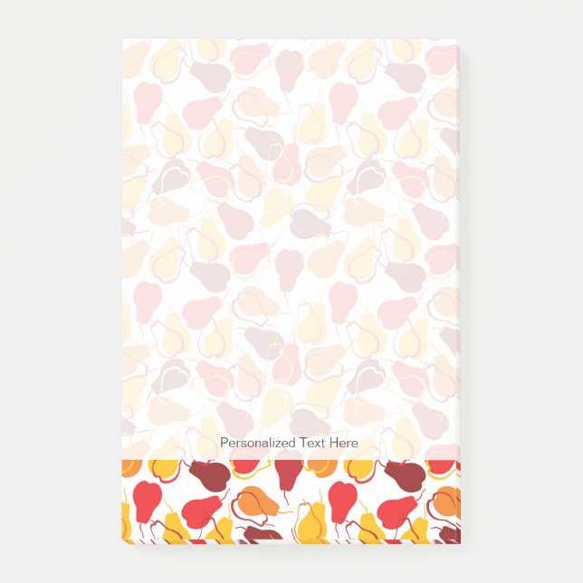Notas Post-it® Modelo con las peras (Anverso)
