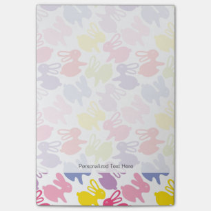 Notas Post-it® modelo con los conejos de Pascua