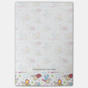 Notas Post-it® modelo con los insectos