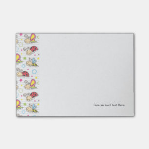 Notas Post-it® modelo con los insectos