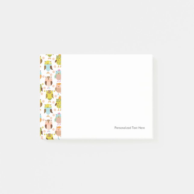 Notas Post-it® modelo con los pájaros (Anverso)