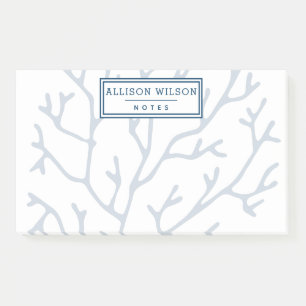 Notas Post-it® Modelo coralino azul verde azulado personalizado,