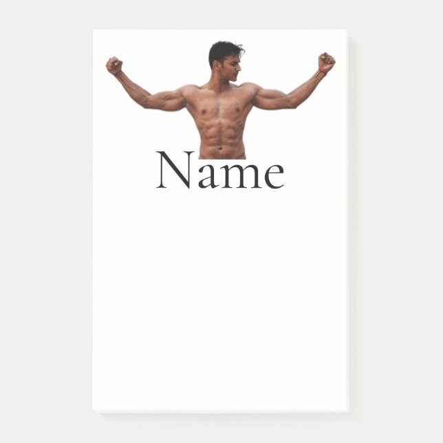 Notas Post-it® Modelo de fitness masculino Thunder_Cove (Anverso)
