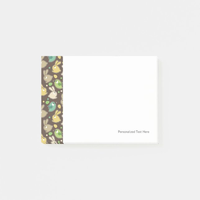 Notas Post-it® modelo de la primavera con los huevos de Pascua, (Anverso)