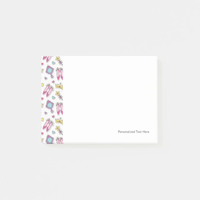 Notas Post-it® modelo de la princesa de la mariposa (Anverso)