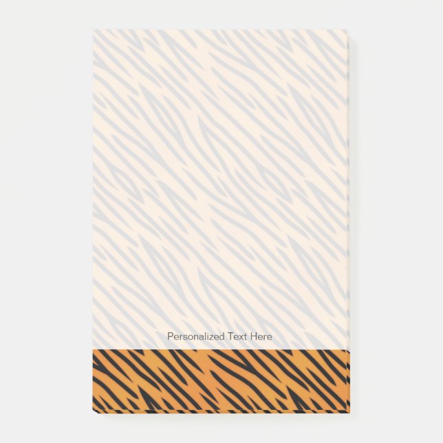 Notas Post-it® Modelo de la raya del tigre (Anverso)