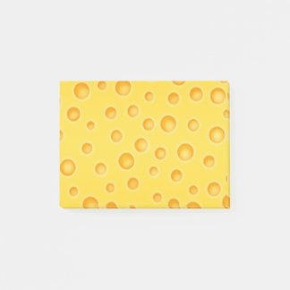 Notas Post-it® Modelo de la textura de Cheezy del queso suizo