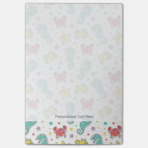 Notas Post-it® modelo de las criaturas del mar