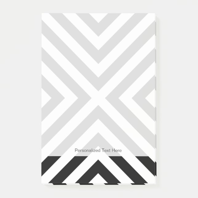 Notas Post-it® Modelo de las rayas (Anverso)