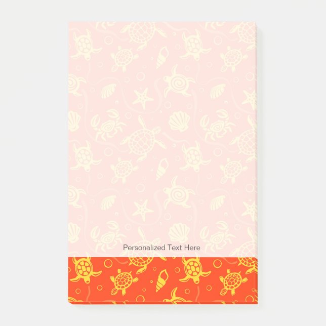 Notas Post-it® Modelo de las tortugas (Anverso)