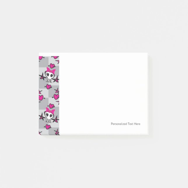 Notas Post-it® Modelo de los cráneos de Emo (Anverso)