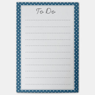 Notas Post-it® Modelo de lunar azul