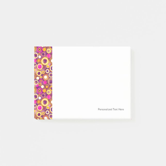 Notas Post-it® Modelo de lunar violeta (Anverso)