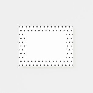 Notas Post-it® Modelo de lunares blanco y negro
