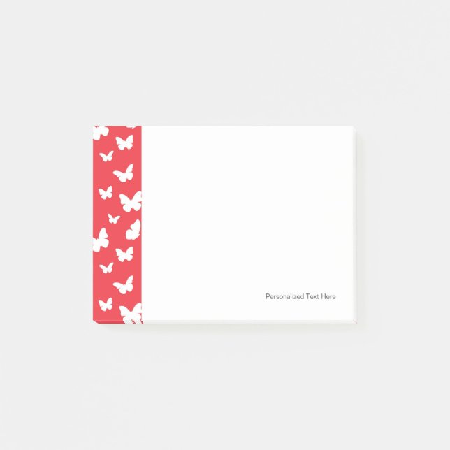 Notas Post-it® Modelo de mariposa (Anverso)