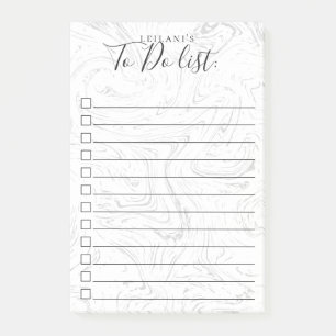 Notas Post-it® Modelo de mármol blanco bonito