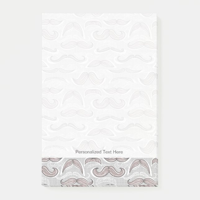 Notas Post-it® Modelo de moda del bigote (Anverso)