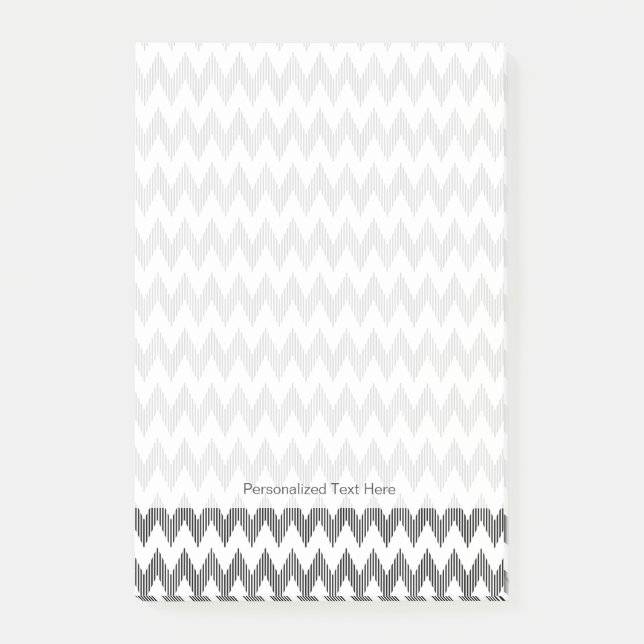 Notas Post-it® Modelo de zigzag geométrico (Anverso)