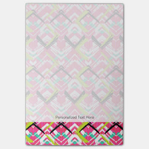 Notas Post-it® Modelo de zigzag rosado dibujado mano