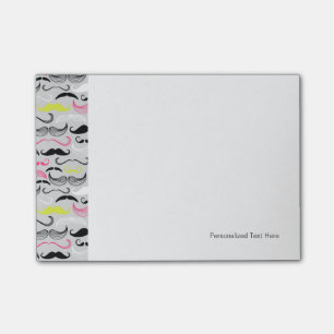 Notas Post-it® Modelo del bigote, estilo retro