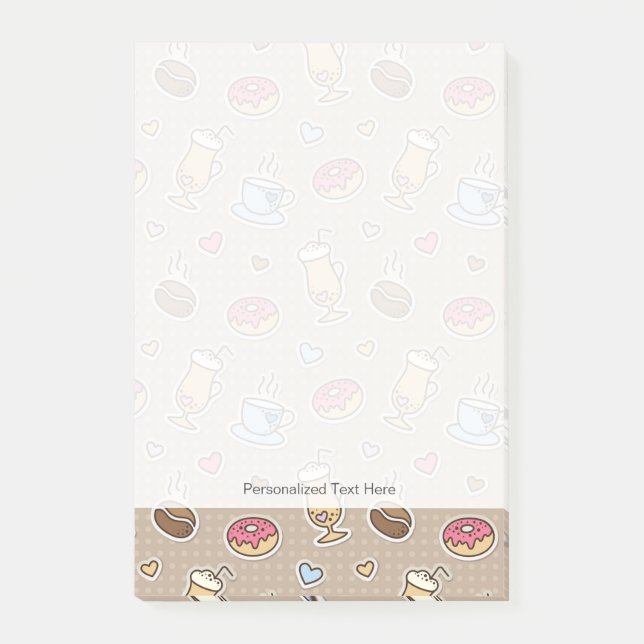 Notas Post-it® Modelo del café (Anverso)