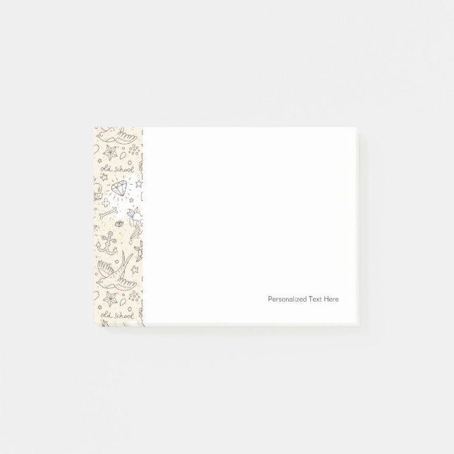 Notas Post-it® Modelo del concepto del tatuaje (Anverso)