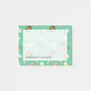 Notas Post-it® Modelo del Doodle de la fruta tropical