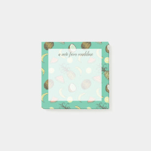 Notas Post-it® Modelo del Doodle de la fruta tropical