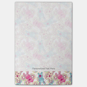 Notas Post-it® Modelo del niño de Kawaii con los Doodles lindos 