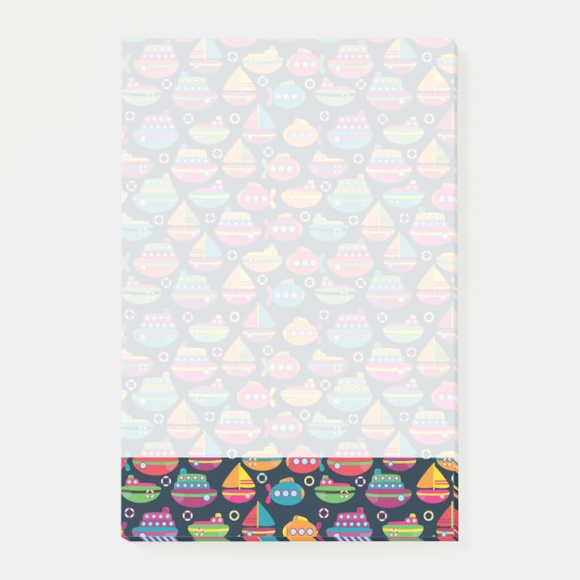 Notas Post-it® Modelo del transporte del océano (Anverso)