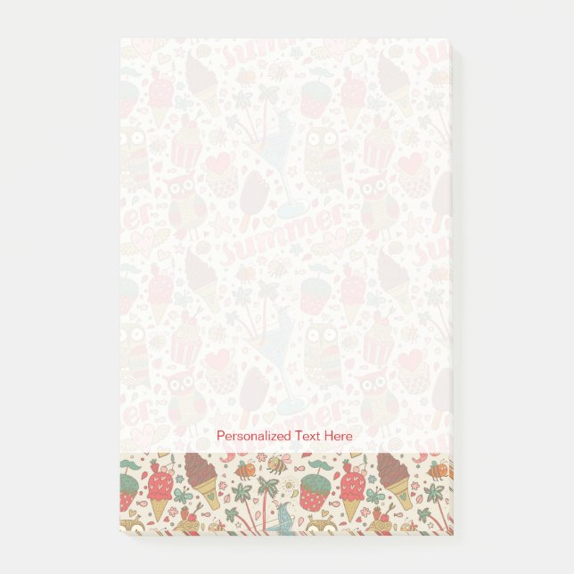 Notas Post-it® Modelo del verano con helado (Anverso)