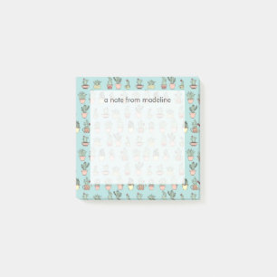 Notas Post-it® Modelo dibujado lindo colorido del estilo del