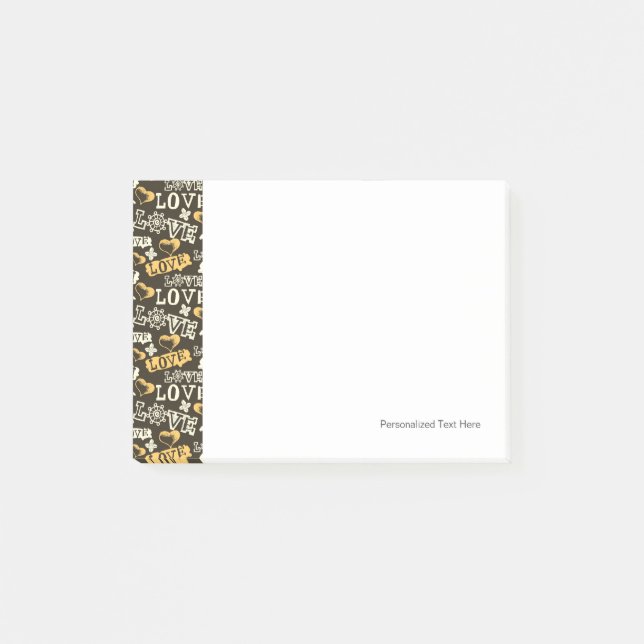 Notas Post-it® Modelo dibujado mano del amor (Anverso)