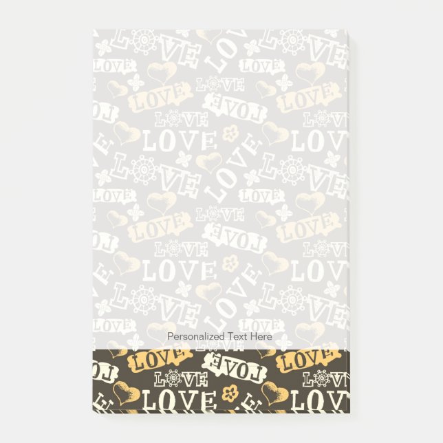 Notas Post-it® Modelo dibujado mano del amor (Anverso)