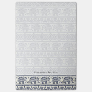 Notas Post-it® Modelo étnico azul del elefante