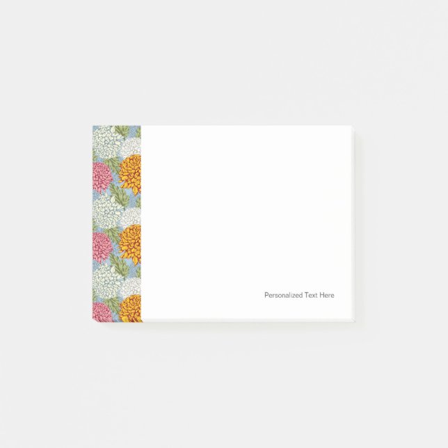 Notas Post-it® Modelo excelente con los crisantemos (Anverso)