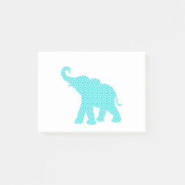 Notas Post-it® Modelo feliz de la turquesa del arte del elefante